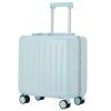 Aluminum frame suitcase for men, small and lightweight 18 inch luggage box, trolley box for women, sturdy and durable, password travel leather box 