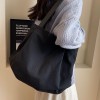 Large capacity canvas bag for women in autumn and winter, fashionable and casual one shoulder handbag, student commuting tote bag 