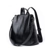 Women's luggage, leather goods, solid color backpack, genuine leather stitching, women's backpack 