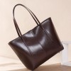 Large bag women's fashionable shoulder bag, commuting tote bag, cowhide handbag, large capacity women's bag 