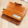 Women's wallet top layer oil wax cowhide long genuine leather bag grab bag 