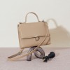 Retro minimalist doctor's bag with niche design, crossbody bag with high-end feel, large capacity leather shoulder bag 