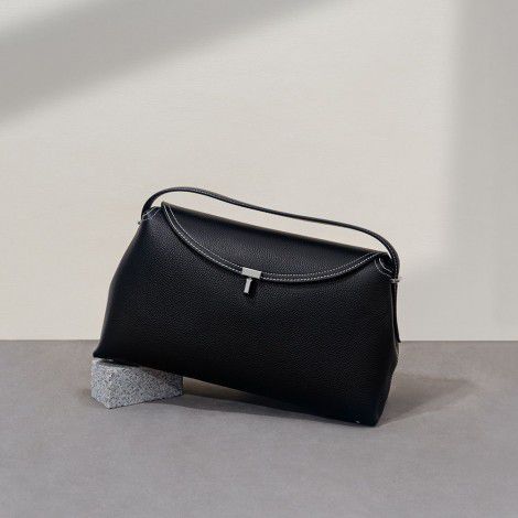 Top layer cowhide flap bag, niche, high-end feeling, one shoulder crossbody bag, versatile for commuting, T-lock buckle, large capacity handbag 