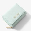 Women's Wallet Cross Pattern Leather Clip Zipper Short Three Fold Wallet Student Zero Wallet Wallet 