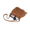 Tassel bag niche frosted cowhide casual crossbody bag with retro leather trend shoulder bag 