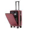 Multi functional zippered suitcase with 24 inch password trolley box 