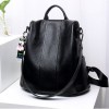 Women's luggage, leather goods, solid color backpack, genuine leather stitching, women's backpack 