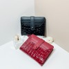 Women's Stone Pattern Wallet Buckle Short Korean Edition Card Bag Zipper Multi Card Position Zero Wallet 