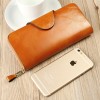 Women's wallet top layer oil wax cowhide long genuine leather bag grab bag 