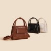 Women's leather handbag, mobile phone bag, lizard pattern single shoulder handbag, niche design, small square bag, crossbody bag 