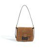 Postman bag, versatile autumn and winter cowhide small square bag, fashionable and retro high-end single shoulder crossbody bag 