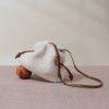 Lamb wool drawstring lucky bag, autumn and winter new lazy style versatile plush bag, temperament casual one shoulder crossbody bag 