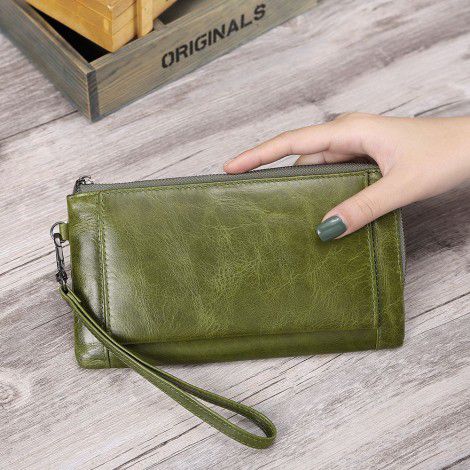 Fashionable Women's Wallet, Cowhide Casual Large Capacity Women's Handbag 