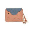 Mini Zero Wallet, Cute Elephant Wallet, Colored Top Layer Cowhide Keychain Coin Bag 