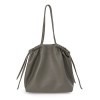Single shoulder bag with niche design, versatile for commuting, genuine leather women's bag, large capacity retro drawstring tote bag 