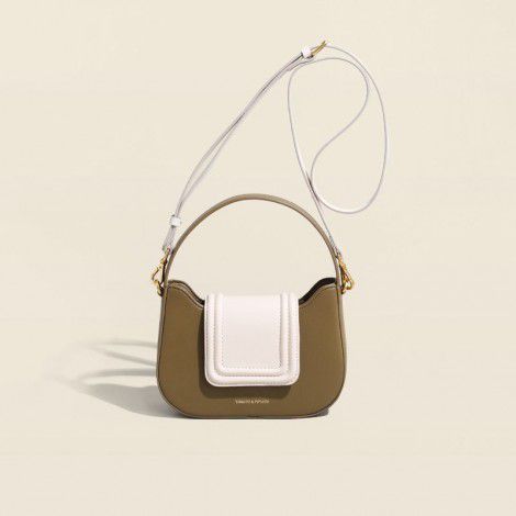 Women's small bag, mobile phone bag, hand-held crossbody bag, women's contrasting color niche design, women's bag, simple commuting shoulder bag 