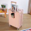 24 inch multifunctional luggage with cup holder and trolley box, sturdy and durable for women, and student boy travel suitcase 