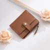 New Women's Short Wallet Fashionable Thin Multi Card Wallet Soft Face PU Zero Wallet 