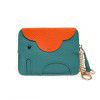 Mini Zero Wallet, Cute Elephant Wallet, Colored Top Layer Cowhide Keychain Coin Bag 