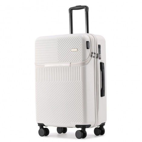 Zipper suitcase for women, small 20 inch boarding, lightweight trolley case, 24 travel case for men 