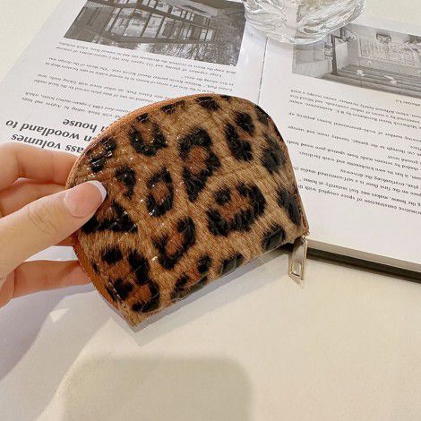 Minimalist Fashion Card Bag Women's Multi slot Card Clip Women's Leopard Pattern Wallet 
