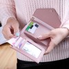 Student Small Wallet Mini Cute Card Bag Fashionable Three Fold Zero Wallet Wallet Wallet Leather Clip 