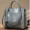 Women's bag, genuine leather, one shoulder crossbody bag, women's portable large bag, oil wax cowhide casual women's bag 