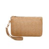 Mobile phone bag women's medium length grass woven hand-held bag woven mobile phone zero wallet 