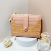 Women's Stone Pattern Wallet Buckle Short Korean Edition Card Bag Zipper Multi Card Position Zero Wallet 