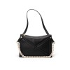 New leather handbag with one shoulder chain bag, niche M-shaped contour design, envelope bag, matte cowhide crossbody bag 