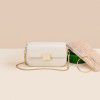 Korean niche tofu small bag, crossbody bag, genuine leather women's bag, 2023 new fashionable and versatile chain, single shoulder small square bag 