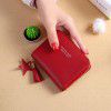 Wallet Minimalist Square Women's Wallet Short Zipper Small Money Clip Tassel Mini Zero Wallet 