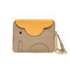 Mini Zero Wallet, Cute Elephant Wallet, Colored Top Layer Cowhide Keychain Coin Bag 