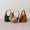 Cowhide pillow bag niche retro solid color handbag autumn and winter gentle style genuine leather bag for women 