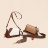 Genuine leather bag, high-end women's bag, small square bag, crossbody mobile phone bag, new versatile and niche design, single shoulder underarm bag 