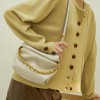 Autumn and Winter New Genuine Leather Pleated Cloud Bag Chain Dumpling Bag Single Shoulder Cowhide Crossbody Bag Small Bag Girl 