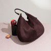 A niche design handbag mother bag for autumn and winter, new retro velvet single shoulder bag, cowhide tote bag, large capacity 