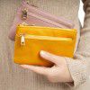 Small Money Bag, Zero Wallet, Mini Coin Bag, Card Bag, One piece Money Clip, Women's New Zipper Small Leather Clip 