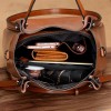 Women's bag, genuine leather, one shoulder crossbody bag, women's portable large bag, oil wax cowhide casual women's bag 
