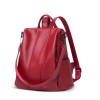 Women's luggage, leather goods, solid color backpack, genuine leather stitching, women's backpack 