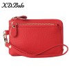Women's Wallet Fashion Zipper Coin Handheld Small Bag Cowhide Zero Wallet Keychain 