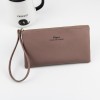 Women's Handheld Wallet Long Zipper Handheld Multi functional Phone Bag Solid Color Large Capacity Zero Wallet 