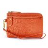 Women's Wallet Fashion Zipper Coin Handheld Small Bag Cowhide Zero Wallet Keychain 