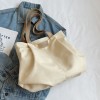 Large capacity canvas bag for women in autumn and winter, fashionable and casual one shoulder handbag, student commuting tote bag 