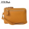 Women's Wallet Fashion Zipper Coin Handheld Small Bag Cowhide Zero Wallet Keychain 