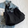 Large capacity canvas bag for women in autumn and winter, fashionable and casual one shoulder handbag, student commuting tote bag 