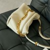 Autumn and Winter New Genuine Leather Pleated Cloud Bag Chain Dumpling Bag Single Shoulder Cowhide Crossbody Bag Small Bag Girl 