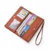 Minimalist wallet for women, long solid color, multiple card slots, large capacity student card bag, multifunctional wallet for women 