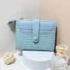 Women's Stone Pattern Wallet Buckle Short Korean Edition Card Bag Zipper Multi Card Position Zero Wallet 