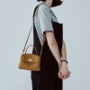 Versatile retro crossbody mobile phone bag, genuine leather one shoulder women's bag, top layer cowhide portable mini bag 